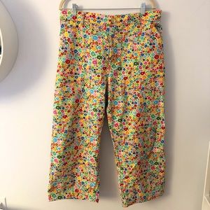 Big Bud Press Blossom Pattern Floral High Waisted Multicolor Work Pants XL